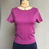 Camiseta Esportiva Elegante Transfronteiriça para Corrida, Fitness, Top de Yoga, Slim, Verão, Fresca, Secagem Rápida, Manga Curta, Fábrica