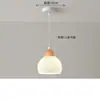 Luminária pendente simples de três cúpulas para sala de jantar e sala de estar, novo abajur de vidro na cor creme, iluminação amigável aos olhos, luminária criativa para sala de jantar, arte em ferro