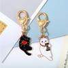 Chaveiro de Gato Apaixonado de Desenho Animado Anti-perda Pingente para Celular Pen Drive Airpods Pingente Decorativo para Bolsa Pequeno Presente
