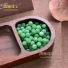 Talla de Jade Hetian Natural con Patrón de Loto Perforado, Joyería de Jade Verde, Cuentas Espaciadoras de Calabaza, Venta al por Mayor de Cuentas Sueltas