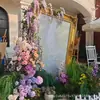 Paleta de Colores Jardín de Monet Conjunto de Flores Artificiales Combinadas Decoración Artística para Exhibidor de Ventana Entrada de Tienda Decoración de Celebridades de Internet Materiales Florales