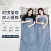 Saco de dormir ligero para exteriores para adultos, Sábana interior de viaje mini ultraligera para acampar para primavera, verano, otoño e invierno, Colcha resistente a la suciedad