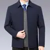 Chaqueta de Gama Alta Nueva 2025 Primavera y Otoño Chaqueta Ejecutiva para Papá Casual de Negocios Tops para Cuadros de Mediana Edad y Mayores