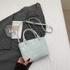 Bolsa de mão casual estilo coreano, moderna, personalizada, com contraste de cores, bolsa transversal elegante e sofisticada para mulheres