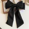 Presilha de Cabelo com Laço Estilo Francês, Pinça de Tubarão Versátil Elegante da Moda, Acessório de Cabelo de Design de Celebridade da Internet de Nicho para Mulheres