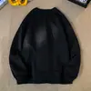 Sudadera Jacquard con Textura Estilo Americano para Hombre Primavera Estilo Hong Kong Holgada de Alta Gama Plagian Guapo Cuello Redondo Casual Chaqueta de Pareja