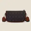 Bolsa transversal feminina vintage estilo europeu e americano 2026 com alça de ombro larga, bolsa transversal de grande capacidade da moda transfronteiriça