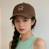 Boné de Baseball com Rosto Sorridente Fofo para Mulheres, Aba Larga Primavera/Verão, Copa Profunda, Faz o Rosto Parecer Menor, Chapéu de Sol Casual Emagrecedor
