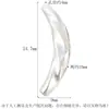 Plata de ley S925 cepillada cóncava-convexa patrón de torsión suave tubo curvo de plata grande estilo étnico colgante de collar hecho a mano DIY