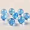 Cuentas sueltas de aguamarina personalizadas, cuentas individuales de aguamarina natural tipo hielo, accesorios para joyería DIY, pulseras y brazaletes de cristal con cuentas