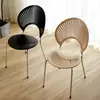 Silla de comedor nórdica, silla de café para el hogar de madera maciza con respaldo, mesa y silla de comedor vintage, silla de caparazón simple para discusiones, venta al por mayor