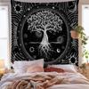 Directamente del fabricante: Tapiz Bohemio del Árbol de la Vida, Tapiz del Sol y la Luna Tótem Sol Blanco y Negro, Tela de Fondo Decorativa