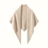 Bufanda chal triangular de hilo degradado de cachemira para mujer, bufanda cálida de punto de lana, prenda exterior, capa nueva, versátil