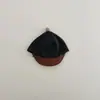 Gorra simple y versátil a rayas para bebé, gorro infantil cortavientos de otoño, gorra cálida tipo pico para niños y niñas