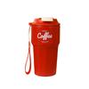 Taza 304 para damas, taza de paja de alto valor, resistente al calor, portátil, para acompañar café, taza de agua de acero inoxidable simple