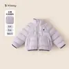 Ropa de invierno a prueba de tres cosas para niños Bangxuan, chaqueta de plumón para niños con cuello alto, abrigo ligero para niñas, ropa para niños de Huzhou Zhili
