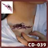 Pegatinas de Tatuaje de Halloween Terror Thriller Arañas Realistas Impermeables Decoración Facial DIY Pegatinas Venta al por Mayor Transfronteriza