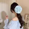 Scrunchie Retrô Estilo Francês para Mulheres, Elástico de Cabelo Versátil Coreano de Cetim de Alta Qualidade, Acessório de Cabelo Estilo Mori, Grande Ornamento de Cabelo