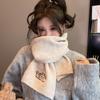 Bufanda de Año Nuevo de Otoño e Invierno para Mujer Estilo Coreano Combinable Bufanda de Alta Gama Estilo Académico Tejida Bufanda de Navidad Regalo para Parejas