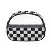 Bolsa de Cosméticos Clásica Blanca y Negra, Bolsa de Cosméticos con Patrón de Tablero de Ajedrez, Bolsa de Almacenamiento Impermeable Serie Blanca y Negra