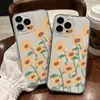 Nova Capa de Celular de Girassol para o Verão Adequada para Apple 17, Capa Protetora Fresca e Simples, Capa Transparente Anti-Queda para iPhone 16