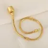 Distrito de Lu explosiones pulsera de hueso de serpiente chapada en cobre hebilla Joker alto DIY pulsera lisa joyería al por mayor