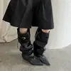 Chuyuji Botas Brancas de Menina Quente Bico Fino Botas Longas para Mulheres 2026 Novo Modelo Cano Largo Emagrecimento Botas Arredondadas Botas de Equitação