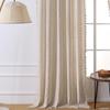 Cortinas de Lino Grueso de Color Sólido Transfronterizas, Tela Bloqueadora de Balcón de Alta Gama, Mosquitero Sencillo para Ventana del Hogar, Lujo Ligero