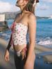 [Oferta especial] traje de baño mujer puro quiero viento dividido floral bikini aguas termales estilo ins top de pecho traje de baño