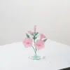Adorno acrílico de pie para decoración de escritorio, lindo diseño floral, decoración de regalo, decoración del hogar, portamensajes transfronterizo