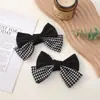 Accesorios de lazo a cuadros de tela coreana accesorios para tocado diy accesorios de lazo caja de regalo decorativa joyería al por mayor