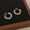 Plata Exagerado Círculo Grande Plata Rota Hebilla de Oreja Aro de Oreja Nuevo Famoso de Internet Explosiones Único Gama Alta Nicho Pendientes Elegantes