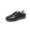 2026 Nuevos Zapatos de Entrenamiento Retro Alemanes de Cuero Genuino para Mujer, Zapatillas Deportivas Casual Versátiles de Suela Suave y Ligera, Zapatos de Forrest Gump, Zapatos Blancos