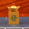 Adornos de Lingote Giratorio de Mahjong de la Fortuna de Aleación Adornos de Mahjong de Mano para Hacer Fortuna y Atraer Riqueza Adornos de Latón