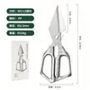 Tijeras de Cocina Multifuncionales en Stock para Cortar Huesos de Pollo, Pato y Ganso, Tijeras Gruesas de Acero Inoxidable para Alimentos Domésticas con Cabezas Grandes Súper Fuertes