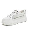 Sapatos Casuais Baixos de Solado Grosso para Mulheres, Sapatos Brancos Leves Estilo Coreano para Mulheres, Novos Sapatos Individuais da Moda Primavera e Outono 2026 para Mulheres