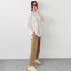 Efecto Adelgazante Avanzado, Pantalones de Punto Fino para Mujer de Imitación Lana Calibre 16, Pantalones Casuales Rectos Cortos de Zanahoria, Versátiles y Casuales