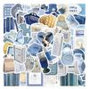 60 peças adesivos estilo ins sal estilo coreano azul adesivos para laptop notebook capa de telefone adesivos decorativos