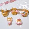 Acessórios de resina atacado faça você mesmo material feito à mão sapato fivela chapéu papelaria remendo creme cola transparente donut urso