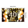 Telón de Fondo de Cumpleaños Nuevo Estilo Transfronterizo Poliéster Accesorios de Fiesta Decoración de Escena con Globos Banner de Cumpleaños Tapiz Colgante