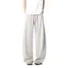 Pantalones casuales de retazos de moda y fluidos para hombre, nuevos pantalones largos rectos holgados de pierna ancha estilo American cleanfit para primavera/verano
