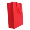 Bolsa de mão sem cintura saco de papel cartão branco saco de presente promocional publicitário com logotipo personalizado saco de presente para compras de roupas em estoque