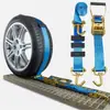 2 Piezas Correas de Transporte para Coche Correa de Fijación de Neumáticos Correa de Fijación de Neumáticos de Vehículo para Remolque de Coche
