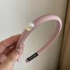 Nueva Diadema Sencilla de Perlas con Esponja Elegante Diadema para Niña Pinza para el Cabello Color Sólido Antideslizante Presión Estilo Coreano Clip Tocado