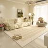Novo Tapete Sala de Estar Estilo Creme Sofá Tapete de Chão Quarto Minimalista Avançado Sem Lavagem Luxo Leve Doméstico Mesa de Centro Cabeceira Grande