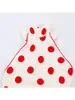Roupas femininas populares da marca Z, estilo europeu e americano, vestido com gola halter e estampa de bolinhas, moderno, tecido branco elástico, ZA