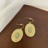 Sasa mismo estilo Francés Aure * Biderman * aretes de turquesa de piedra natural esmalte AB aretes vintage