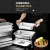 Bacia Quadrada de Aço Inoxidável com Fundo Plano Feita Sob Medida pelo Fabricante para Buffet de Hotel Comercial, com Tampa, Bacia Portionada para Armazenamento, Comércio Exterior Transfronteiriço