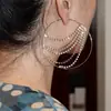 Brincos de Corrente Longa com Garras Exageradas Elegantes de Prata S925 com Strass para Mulheres Brincos com Franjas de Diamante Colorido Europeus e Americanos Brincos da Moda