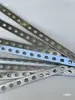 Barra Plana de Hierro Galvanizado Perforada con Agujeros, Engrosada para Modificación y Soporte Fijo, Resistente al Óxido, Marco de Barra Recta de Hierro Perforado